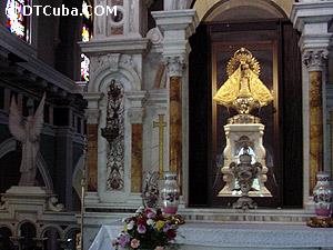 Caridad del Cobre Sanctuary. Image of the Virgin