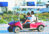 Holbox. Golf-cart ride