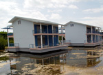 Cabanas by the lake.